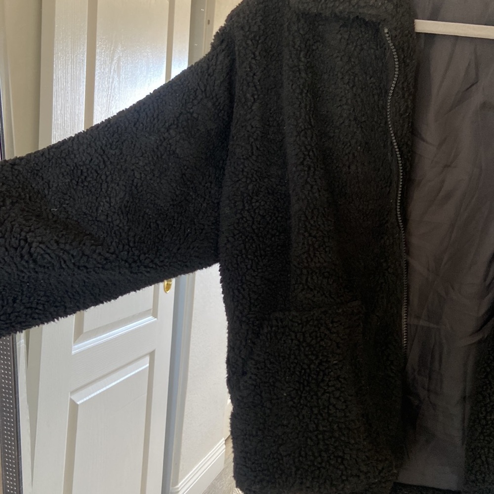 Prettylittlething Black Teddy Jacket - image 3